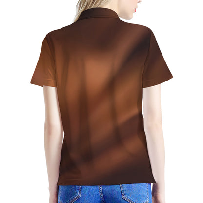 Liquid Chocolate Print Women's Polo Shirt