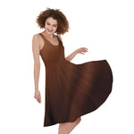 Liquid Chocolate Print Women's Sleeveless Dress