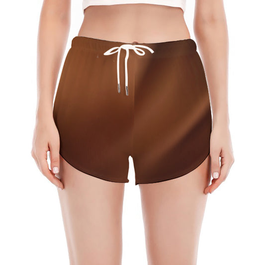 Liquid Chocolate Print Women's Split Running Shorts