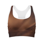 Liquid Chocolate Print Women's Sports Bra