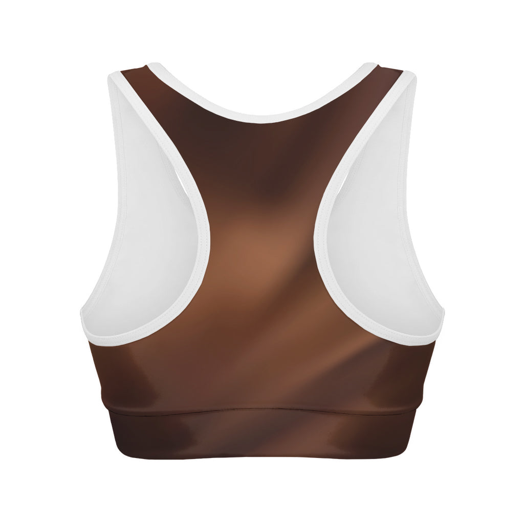 Liquid Chocolate Print Women's Sports Bra