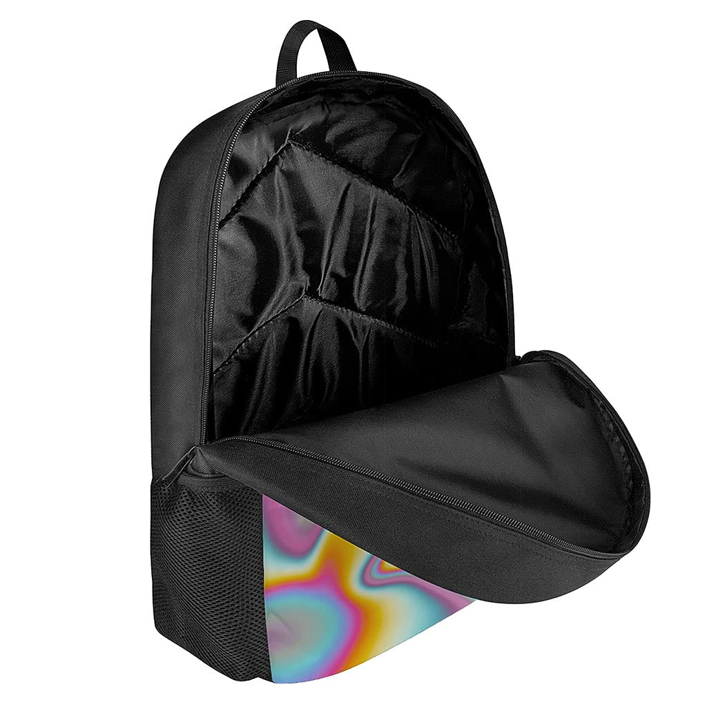 Liquid Holographic Trippy Print 17 Inch Backpack