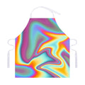 Liquid Holographic Trippy Print Adjustable Apron