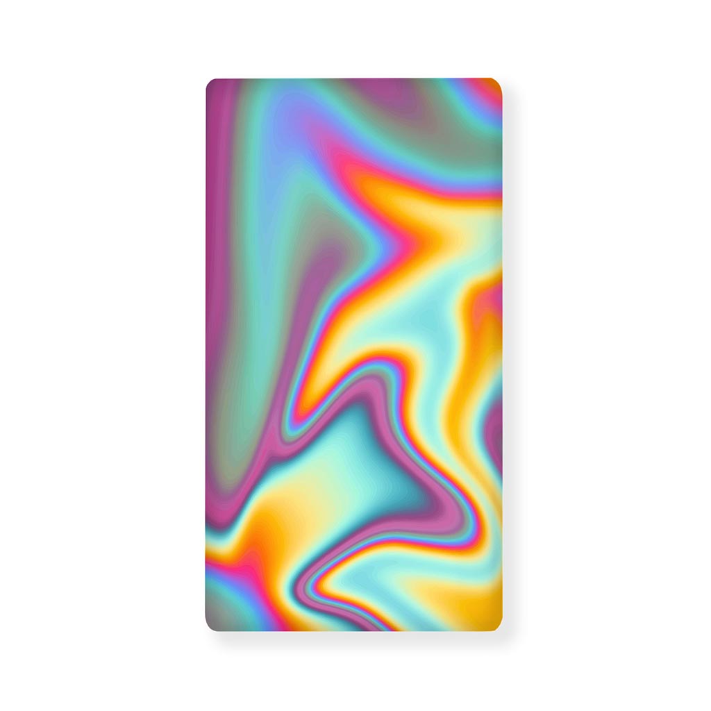 Liquid Holographic Trippy Print Baby Crib Sheet