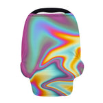 Liquid Holographic Trippy Print Baby Seat Cover