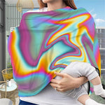 Liquid Holographic Trippy Print Baby Seat Cover