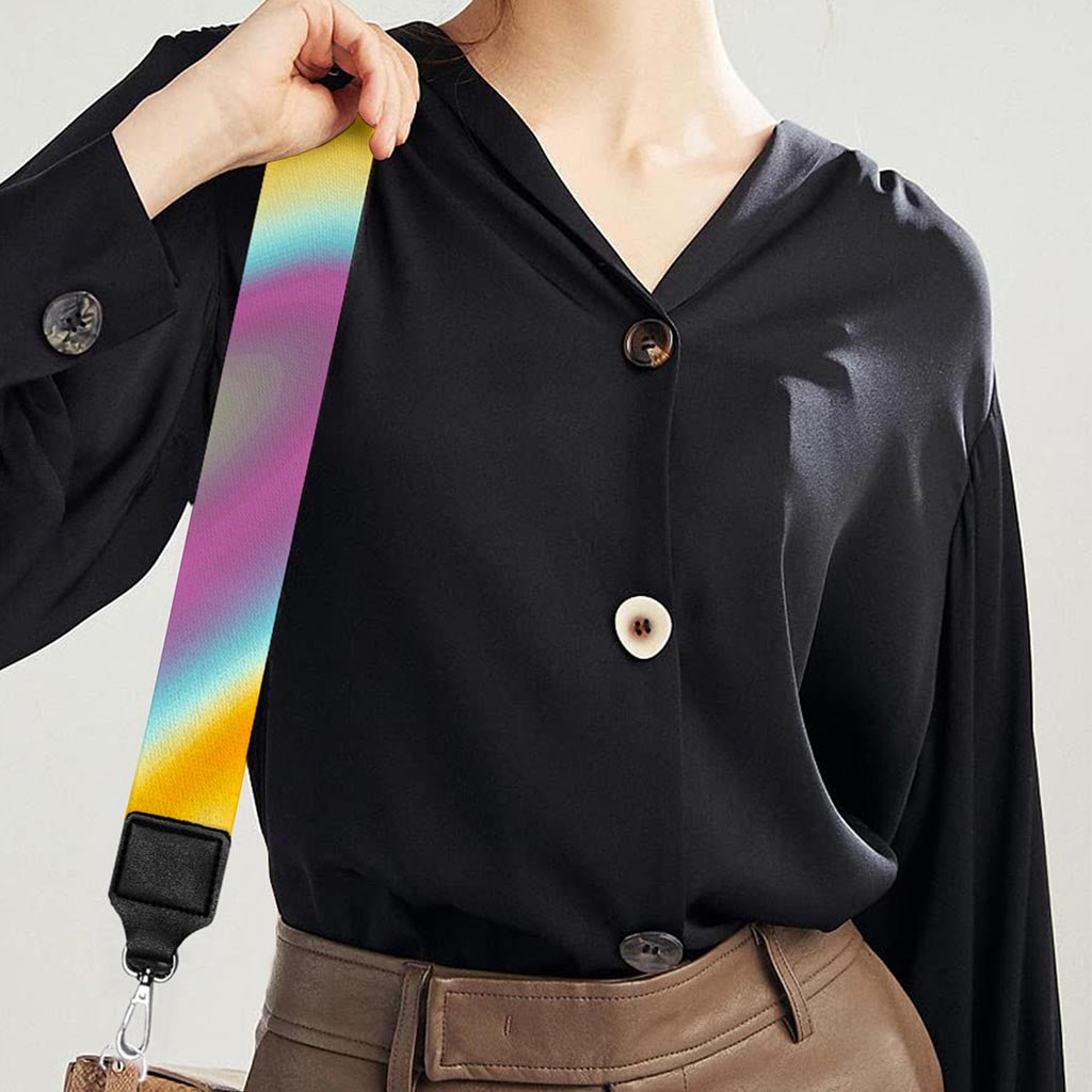 Liquid Holographic Trippy Print Bag Strap