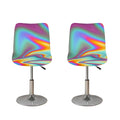 Liquid Holographic Trippy Print Bar Stool Covers