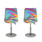 Liquid Holographic Trippy Print Bar Stool Covers
