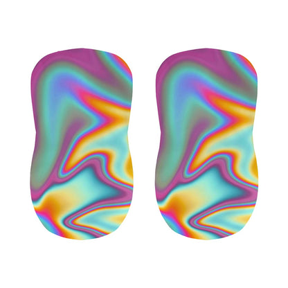 Liquid Holographic Trippy Print Bar Stool Covers