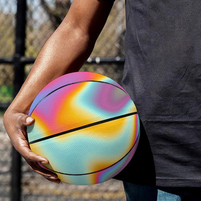 Liquid Holographic Trippy Print Basketball