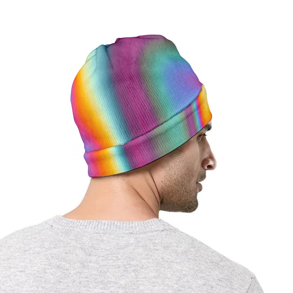 Liquid Holographic Trippy Print Beanie