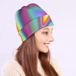 Liquid Holographic Trippy Print Beanie