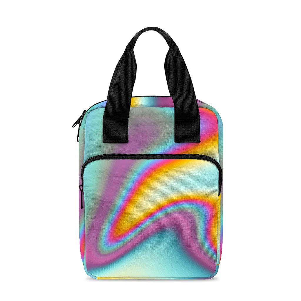 Liquid Holographic Trippy Print Bible Tote Bag