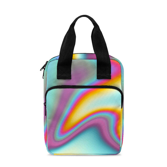Liquid Holographic Trippy Print Bible Tote Bag
