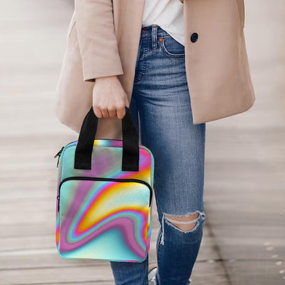 Liquid Holographic Trippy Print Bible Tote Bag