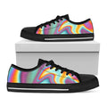 Liquid Holographic Trippy Print Black Low Top Sneakers