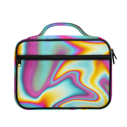 Liquid Holographic Trippy Print Briefcase Bible Bag