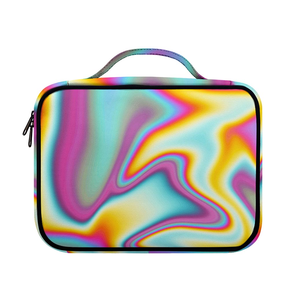 Liquid Holographic Trippy Print Briefcase Bible Bag