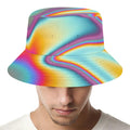 Liquid Holographic Trippy Print Bucket Hat