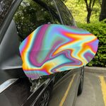 Liquid Holographic Trippy Print Car Side Mirror Covers