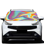 Liquid Holographic Trippy Print Car Windshield Snow Cover