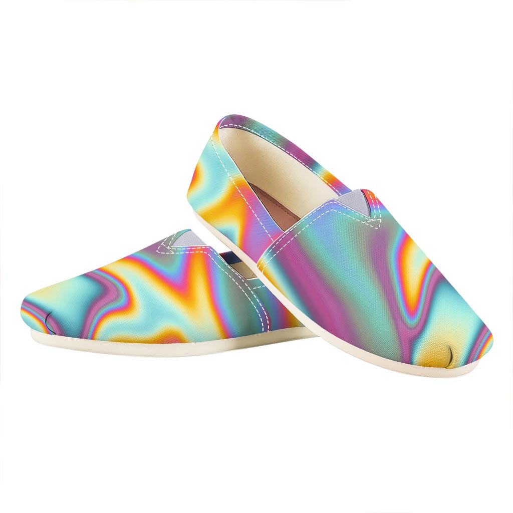 Liquid Holographic Trippy Print Casual Shoes