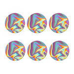 Liquid Holographic Trippy Print Coaster Set