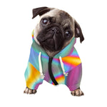 Liquid Holographic Trippy Print Dog Zip Up Hoodie