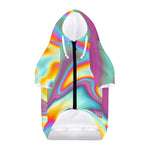 Liquid Holographic Trippy Print Dog Zip Up Hoodie
