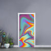 Liquid Holographic Trippy Print Door Sticker