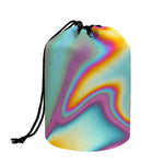 Liquid Holographic Trippy Print Drawstring Makeup Bag
