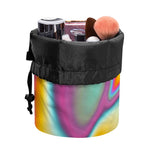Liquid Holographic Trippy Print Drawstring Makeup Bag