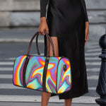 Liquid Holographic Trippy Print Duffle Bag