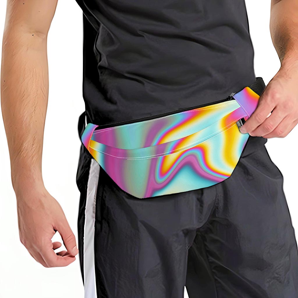 Liquid Holographic Trippy Print Fanny Pack