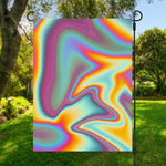 Liquid Holographic Trippy Print Garden Flag