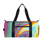 Liquid Holographic Trippy Print Gym Bag