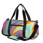 Liquid Holographic Trippy Print Gym Bag