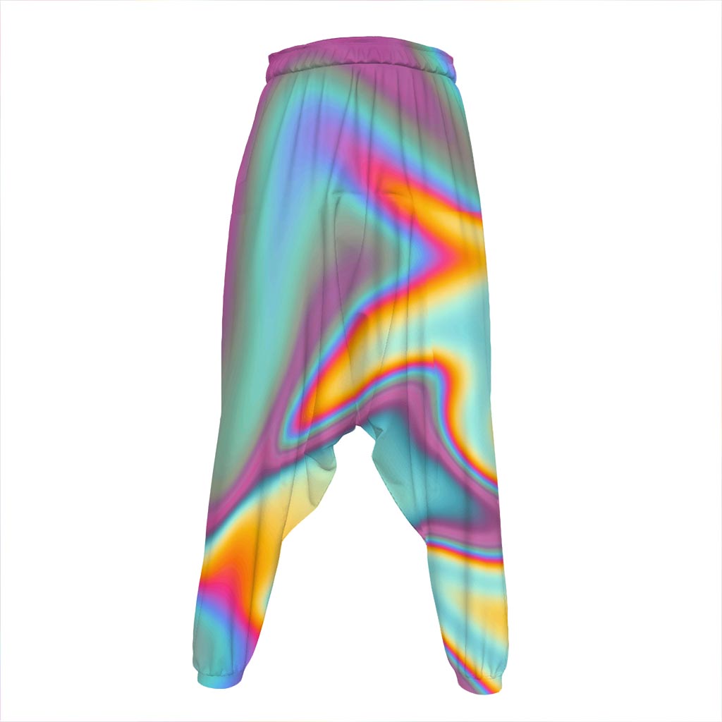 Liquid Holographic Trippy Print Hammer Pants