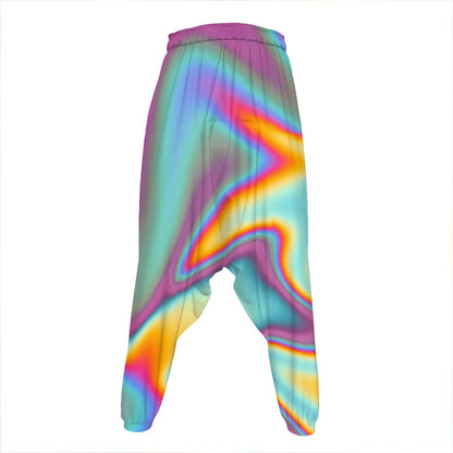 Liquid Holographic Trippy Print Hammer Pants