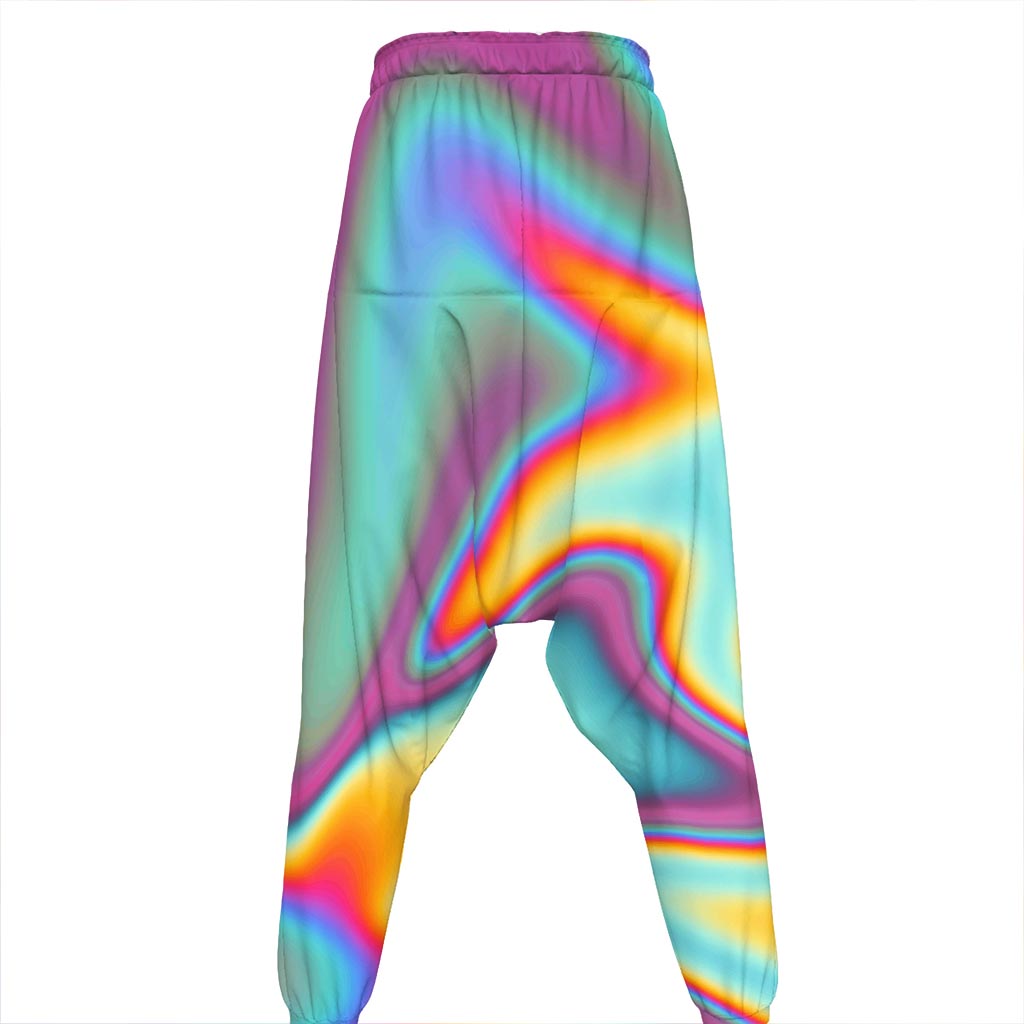 Liquid Holographic Trippy Print Hammer Pants
