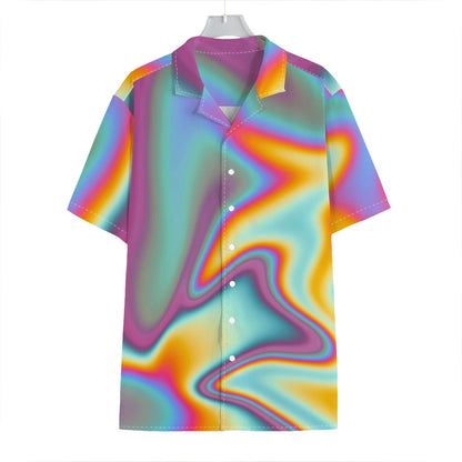 Liquid Holographic Trippy Print Hawaiian Shirt