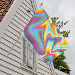 Liquid Holographic Trippy Print House Flag