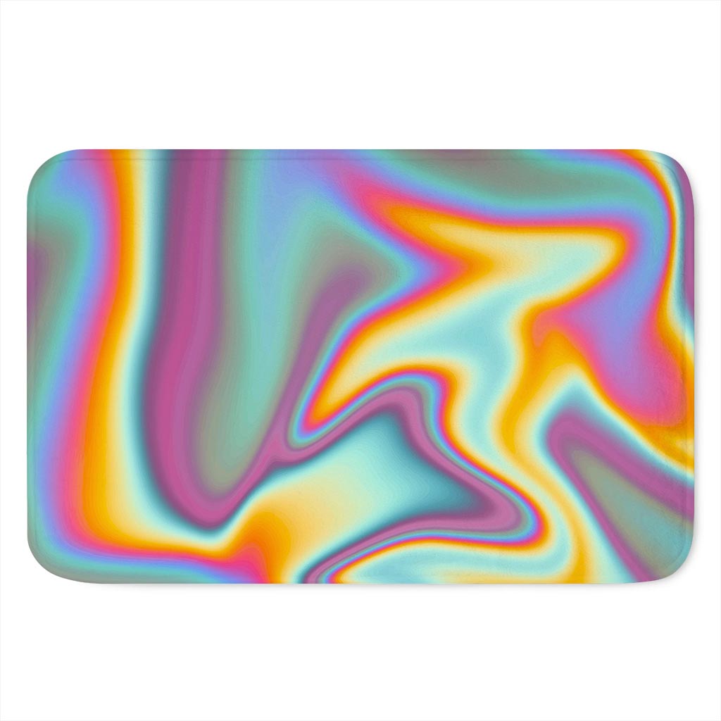Liquid Holographic Trippy Print Indoor Door Mat