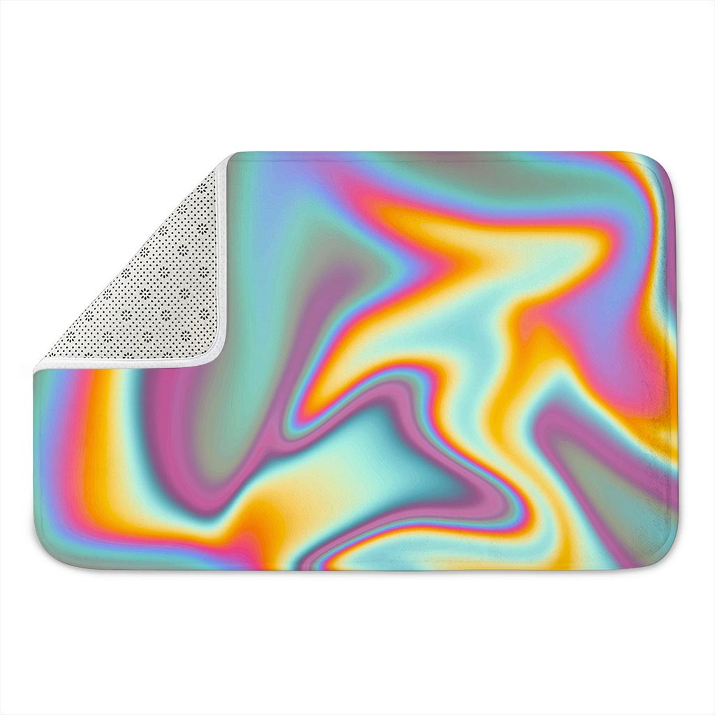 Liquid Holographic Trippy Print Indoor Door Mat