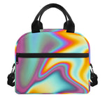 Liquid Holographic Trippy Print Insulated Lunch Bag