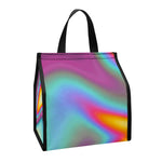 Liquid Holographic Trippy Print Insulated Lunch Tote