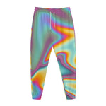 Liquid Holographic Trippy Print Jogger Pants
