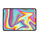 Liquid Holographic Trippy Print Kitchen Mat