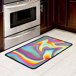 Liquid Holographic Trippy Print Kitchen Mat